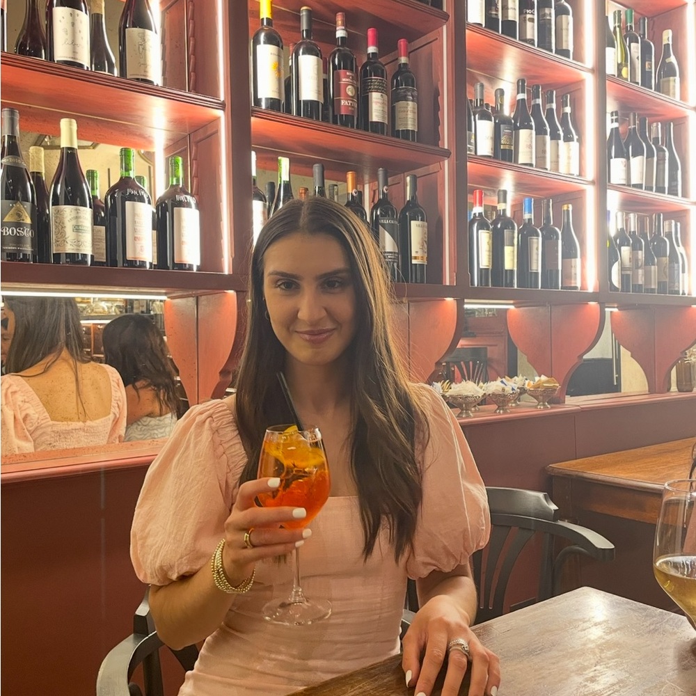 Elegant Pink Linen Dress with puffy sleeves